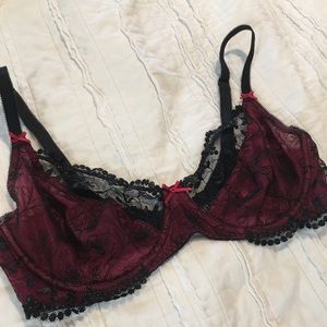 Sexy black and pink bra